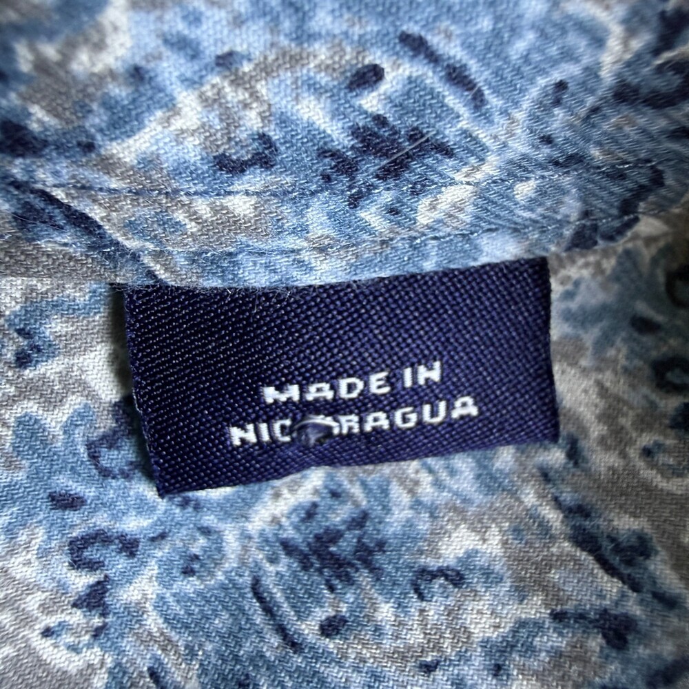 NWT Cremieux Men's Button Down XL Long Sleeves Blue & Gray Damask Jacquard Print - Picture 11 of 14